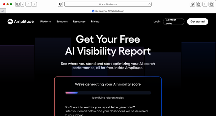 Amplitude AI Visibility Report