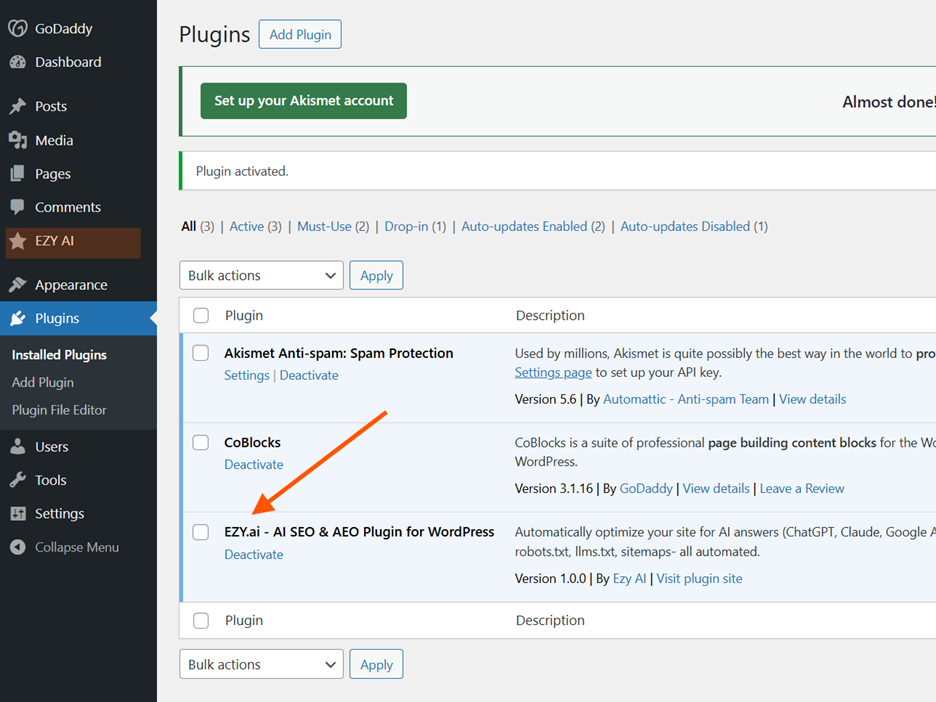 Step 8: Click Activate Plugin